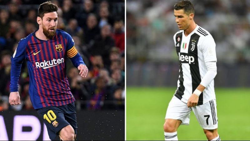 Where do Cristiano Ronaldo and Lionel Messi rank among the top goalscorers from Europe&#039;s top five leagues?