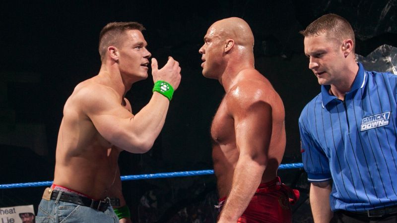 John Cena is a popular pick to face Kurt Angle at WrestleMania.