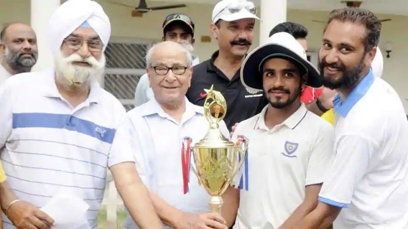 Prabhsimran Singh ( second from right ) - Captain of Patiala U-19 team