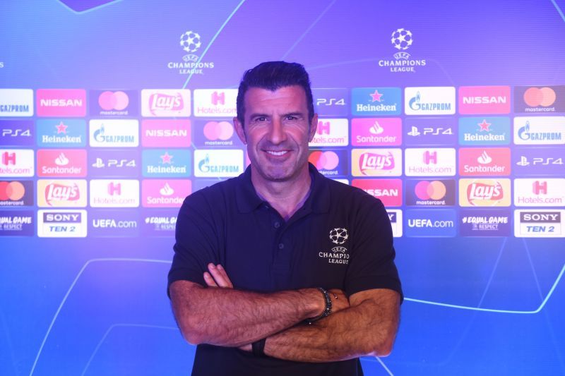 Luis Figo at the UEFA Champions League Global Fan event in Mumbai on Friday. UEFA Media