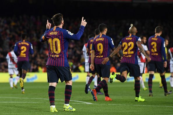 Lionel Messi celebrates - It was another masterclass by the Argentine legend