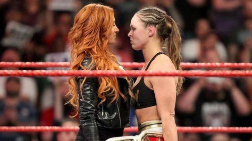 Things got personal on social media between Ronda Rousey and Becky Lynch.