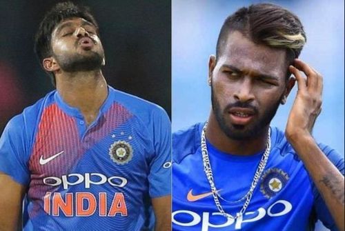 India's two all-rounders - VIjay Shankar and Hardik Pandya