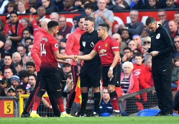 Lingard who came in as a sub, making way for Alexis Sanchez after he pulled his hamstring