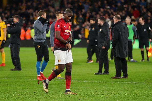 Paul Pogba had a game to forget against Wolverhampton Wanderers
