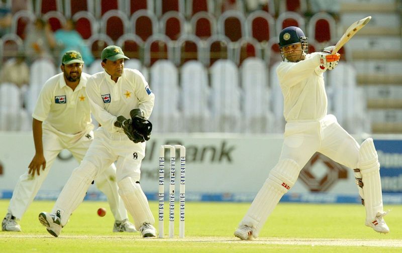 Virender Sehwag in action