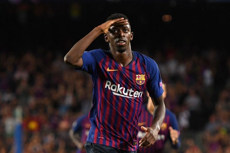 Ousmane Demb&Atilde;&copy;l&Atilde;&copy; celebrates vs Valladolid&Acirc;&nbsp;