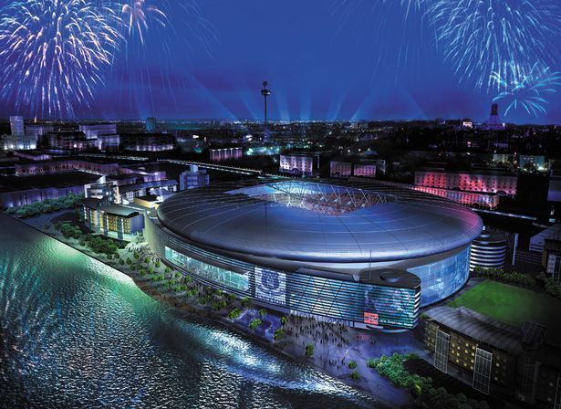 The proposed new stadium (Liverpool Echo)