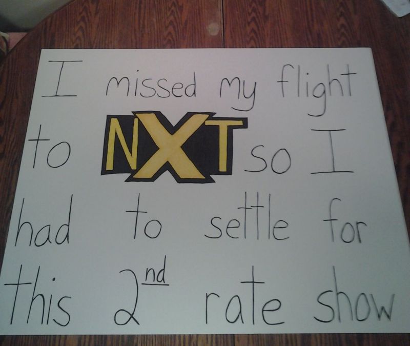 An epic troll by a fan who missed out on WWE NXT and had to watch RAW!