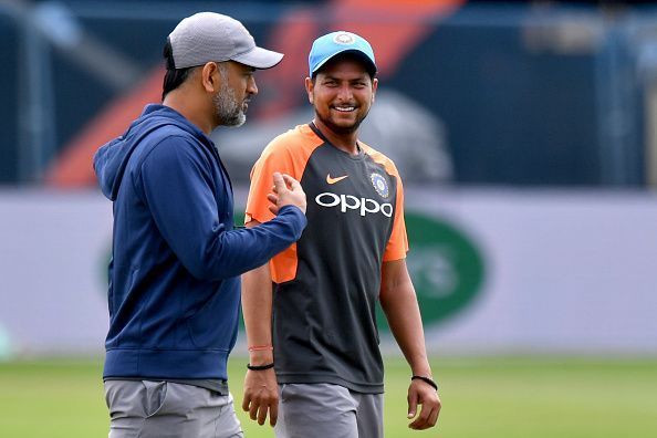 MS Dhoni and Kuldeep Yadav