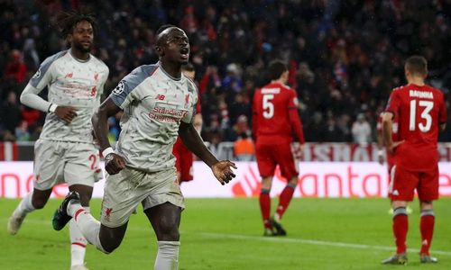 ESadio Mane's brace led Liverpool to the quarterfinals of the Champions League