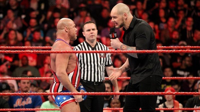 Baron Corbin with Kurt Angle on Raw