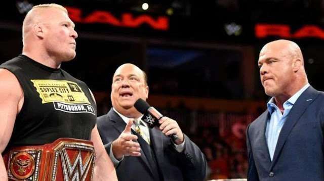 Lesnar is entering WrestleMania 35 as a bigger star than Kurt Angle