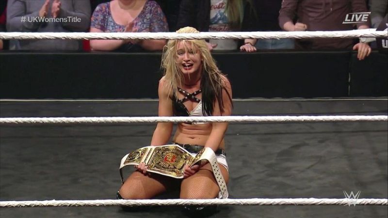 Toni Storm winning the UK Women&#039;s title