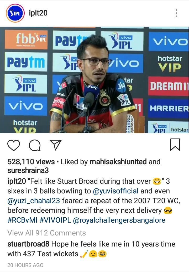 Broad's reply to Chahal's statement