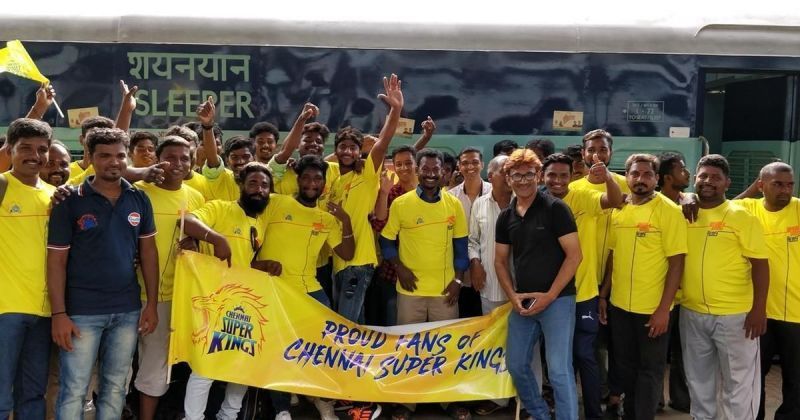 Whistle Podu Army traveled from Chennai to Pune in a special train to support their team