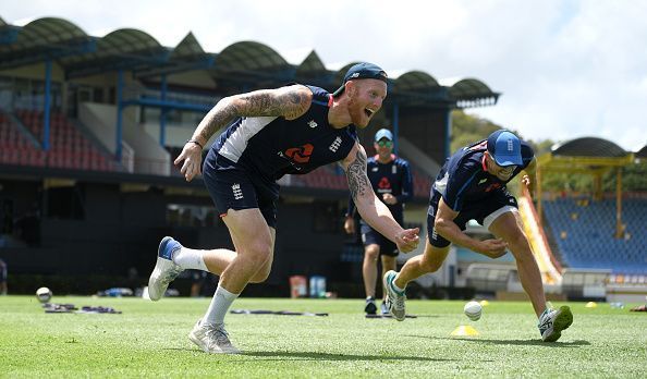 Ben Stokes during a warm-up session