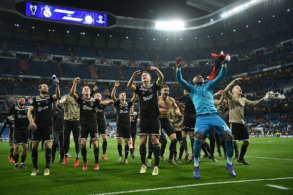 Ajax rejoice after eliminating three-time defending champions Real Madrid in the Round of 16 last season