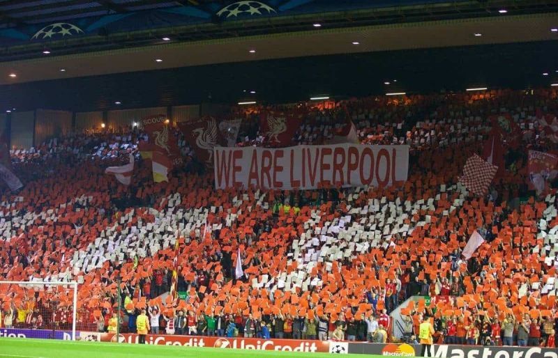 The legendary Kop of Anfield