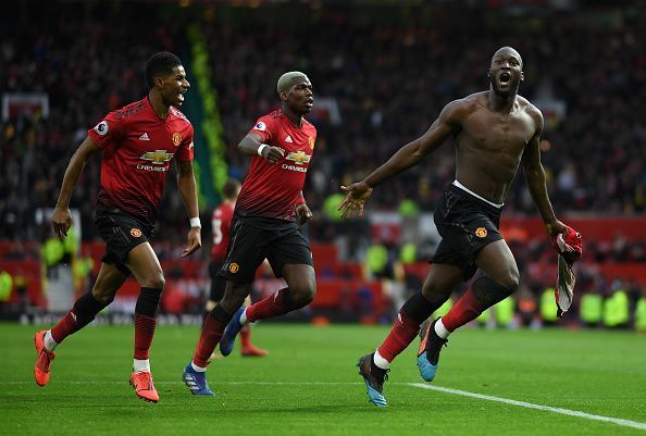 Romelu Lukaku followed by Paul Pogba and Marcus Rashford