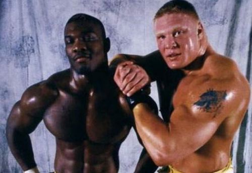 Shelton Benjamin and Brock Lesnar