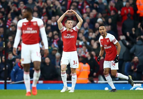 Granit Xhaka&#039;s long ranger opened the scoring for the Gunners last night