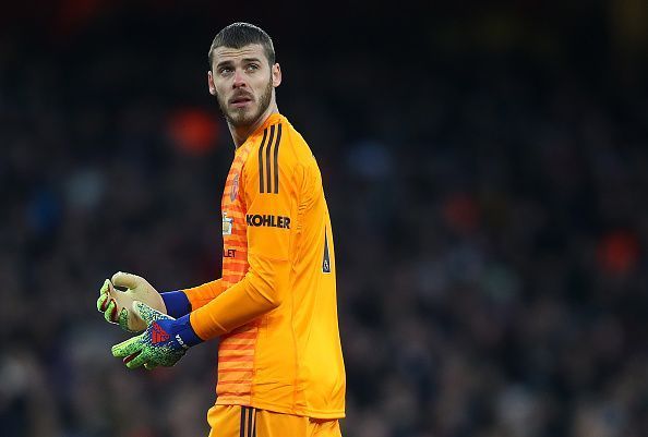 David De Gea looks bemused after Xhaka's goal (Credit - Getty Images)