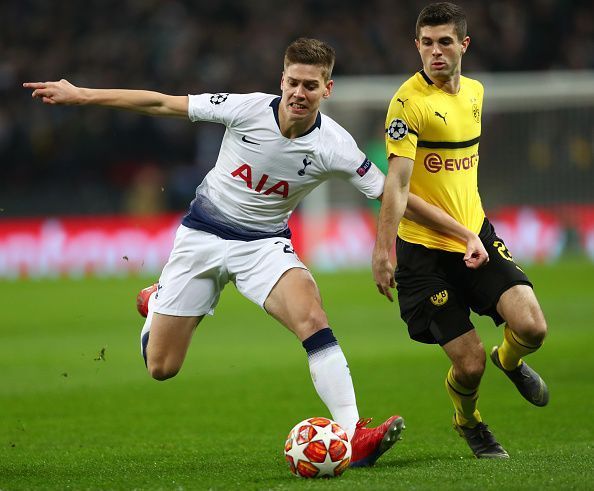Christian Pulisic in action against Spurs