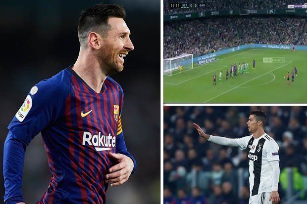Messi has a better free-kick succession rate than Ronaldo, Carlos, and Ronaldinho.
