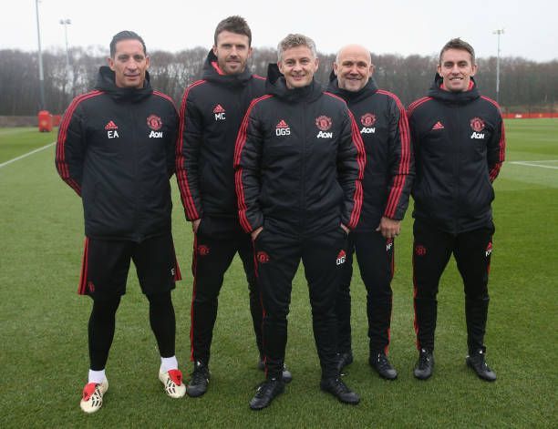 Solskjaer and his staff