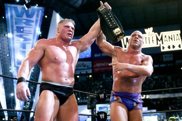 Kurt Angle vs Brock Lesnar at WrestleMania XIX