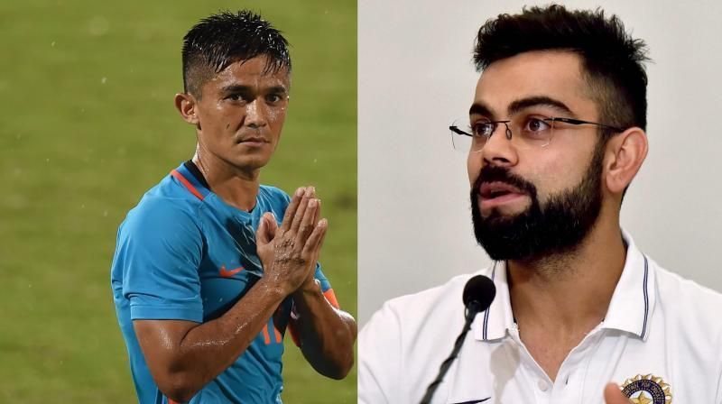 Virat Kohli and Sunil Chhetri