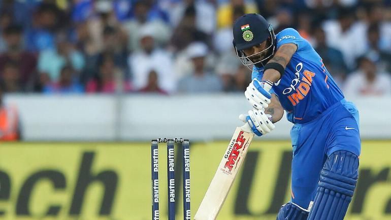 Virat Kohli and Rohit Sharma added 76 runs for the 2nd wicket.