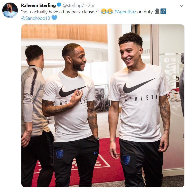 Sterling's deleted tweet