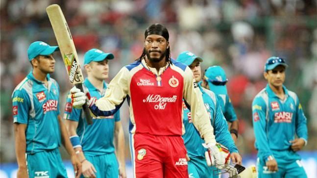 Chris Gayle scored the fastest century in the history of IPL against Pune Warriors in 2013