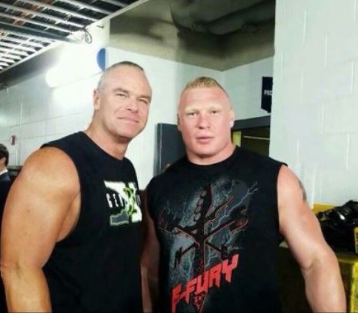 Billy Gunn and Brock Lesnar