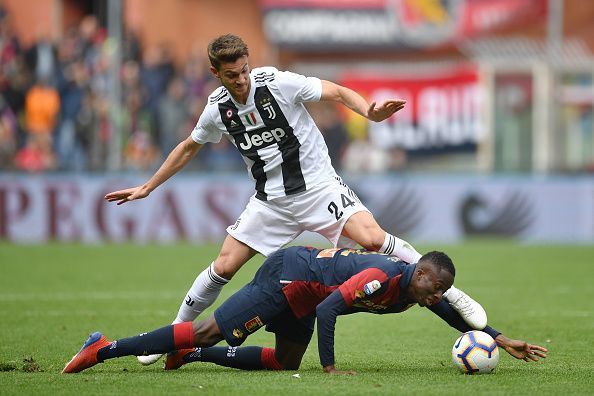 Rugani in action for Juventus