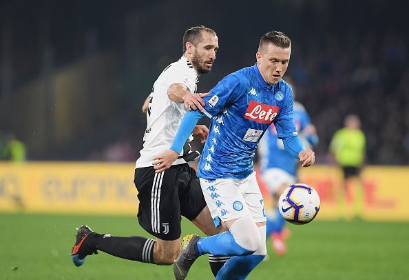 Chiellini&Acirc;&nbsp;and Zielinski in action