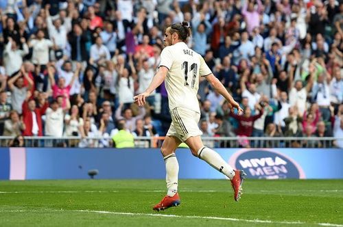 Gareth Bale after scoring against Celta Vigo