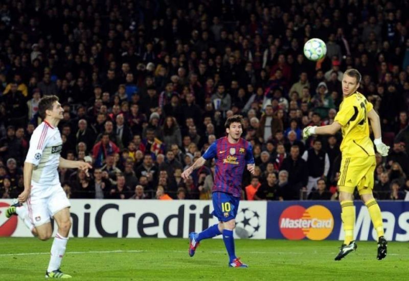 Just one out of the five: Lionel Messi scored a record five goals in a single Champions League game