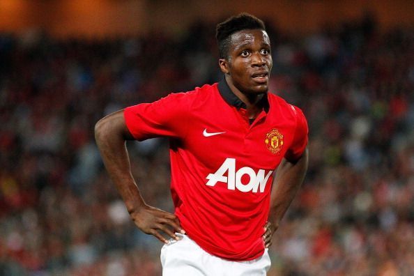 Wilfried Zaha in Manchester United colours