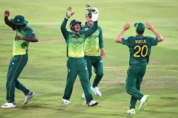 South Africa won the match by 71 runs