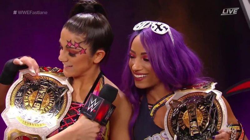 Bayley and Sasha Banks