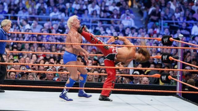 Shawn Michaels superkicked Flair into retirement