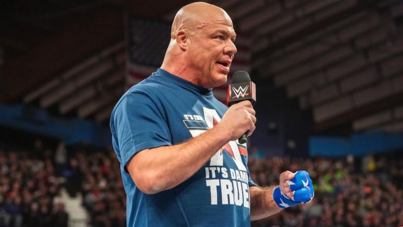 Kurt Angle announced he will face his old nemesis Baron Corbin at WrestleMania 35.