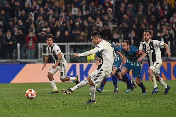 Ronaldo scores from the spot against Atletico Madrid