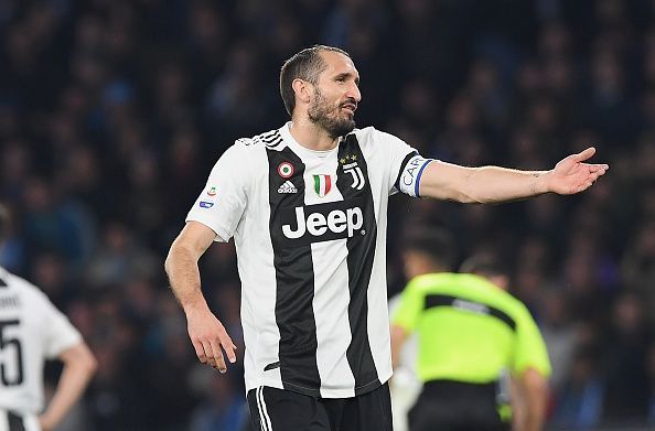 Giorgio Chiellini in action