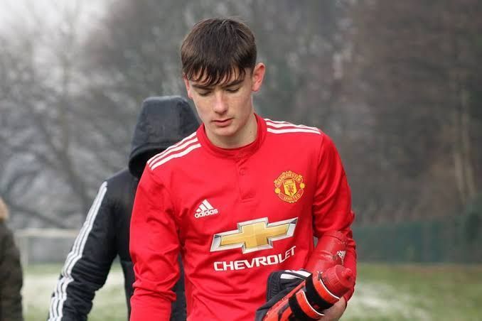 Dylan Levitt during Under 18 match for Manchester United