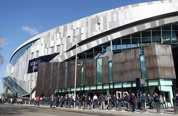 The exterior of Tottenham Hotspur's new stadium