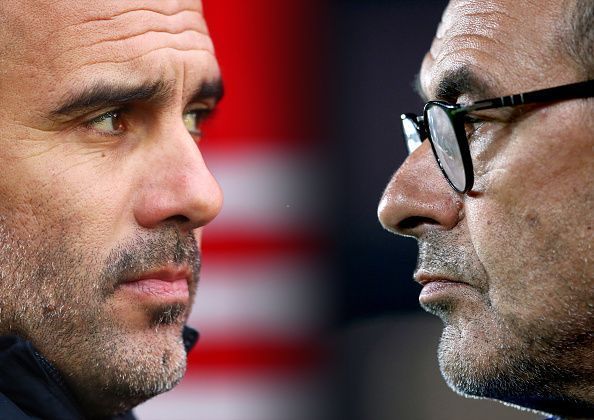 Pep Guardiola and Maurizio Sarri